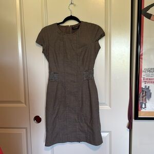 ETRO Taupe Wool Brocade Sheath